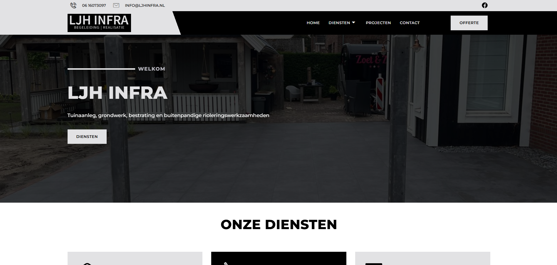 LJH Infra - Website door De Website Brigade